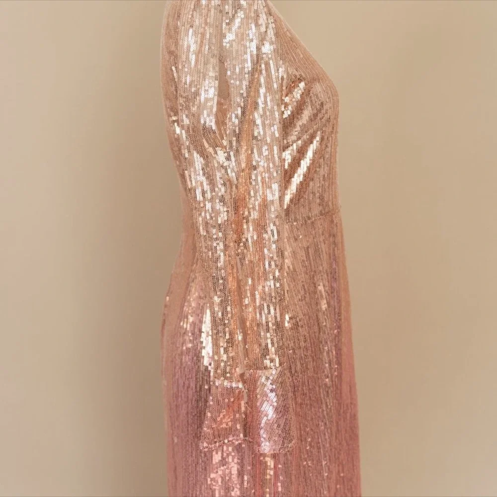 RACHEL PARCELL Sequin Long Sleeve Dress - Picture 9 of 14